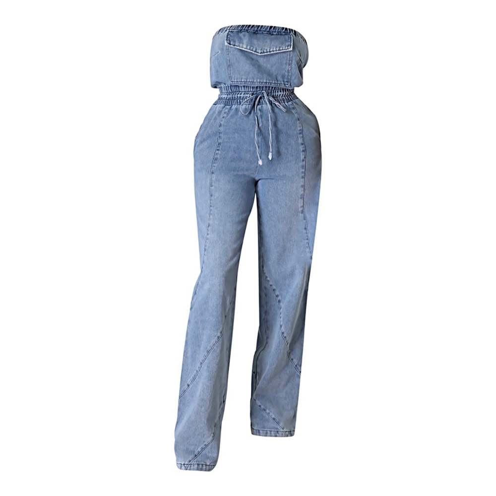 Denim Romper Jumpsuit